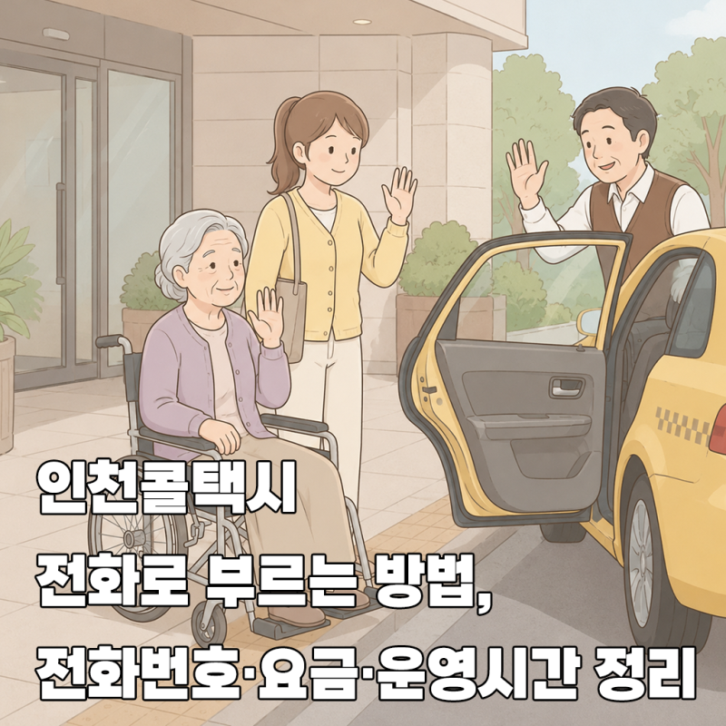 인천콜택시 전화로 부르는 방법, 전화번호·요금·운영시간 정리