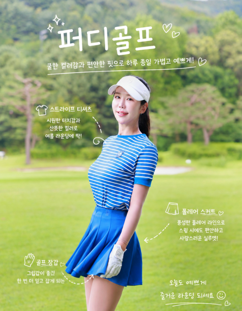 퍼디골프 블루원용인 여름골프복 추천