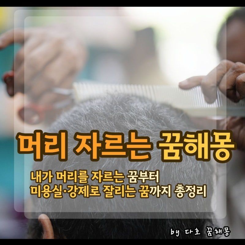 머리 자르는 꿈 해몽 총정리｜내가 머리를 자르는 꿈, 미용실에서 자르는 꿈의 의미