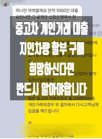 중고차 개인거래 대출, 지인 차량도 할부로 구매할 수 있을까?