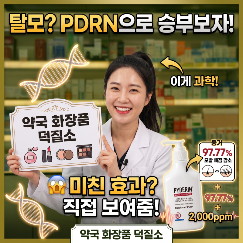 [약국 탈모 샴푸 추천] 피더린 PDRN 루트 인 180X 솔직 후기! 모발 빠짐 97.77% 감소의 비밀 (성분·....