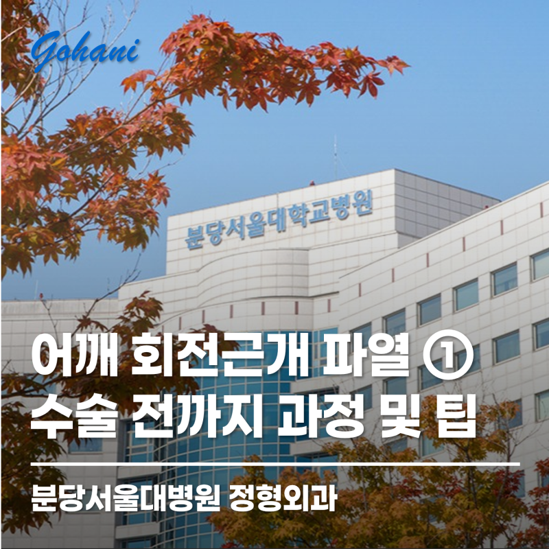 [어깨 회전근개 파열 ①] 수술 전까지의 소요 기간 및 수술 준비 꿀팁_분당서울대병원 정형외....
