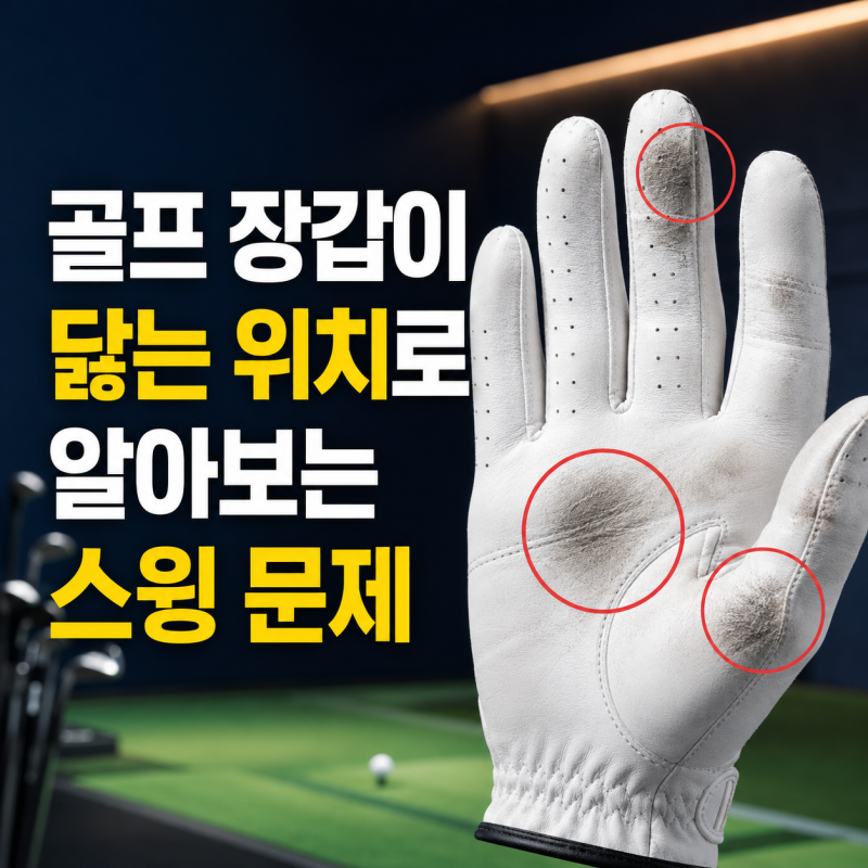 골프 장갑이 닳는 위치로 알아보는 스윙 문제 일산골프연습장 연습 TIP!!