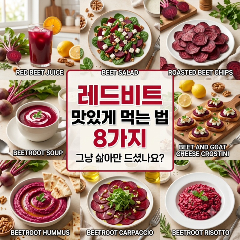 레드비트 맛있게 먹는 법 8가지, 그냥 삶아만 드셨나요?
