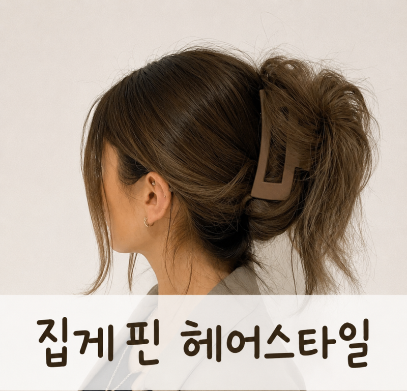 집게핀 헤어스타일 추천 긴머리·중단발 머리숱별 집게핀 고르는 방법