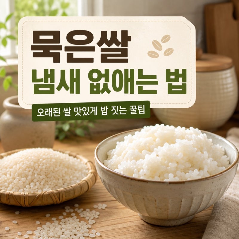 묵은쌀 냄새 없애는 법, 오래된 쌀 맛있게 밥 짓는 방법