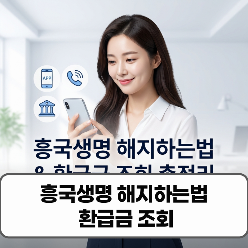 흥국생명 해지하는법 환급금 조회 방법 고객센터 전화번호 안내