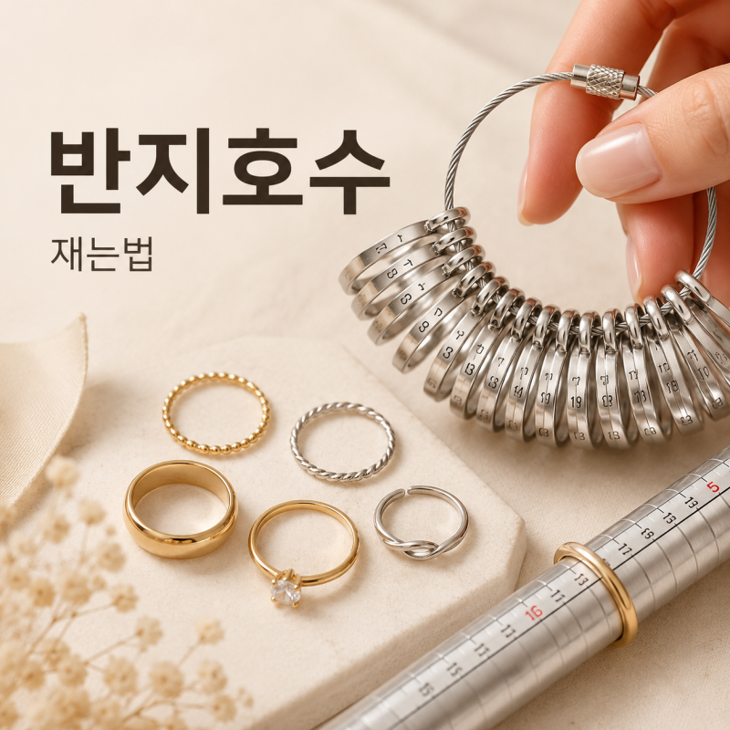 반지사이즈늘리기 줄이기 남자 여자 반지호수 재는법 총정리