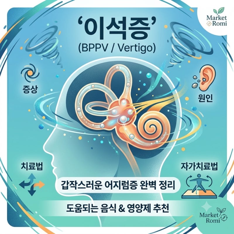 이석증 원인, 증상, 자가치료 운동법 (+ 이석증에 좋은 음식과 영양제)
