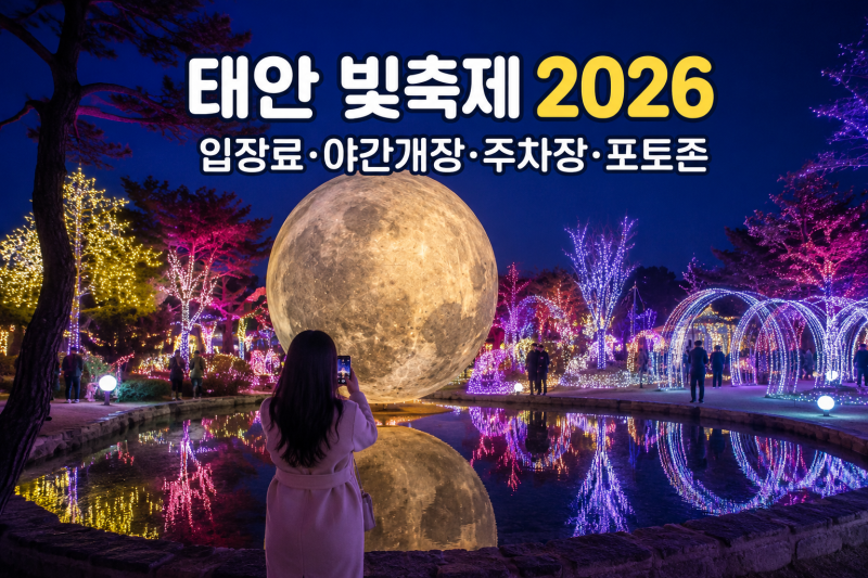 태안 빛축제 2026 입장료·야간개장·주차장·포토존
