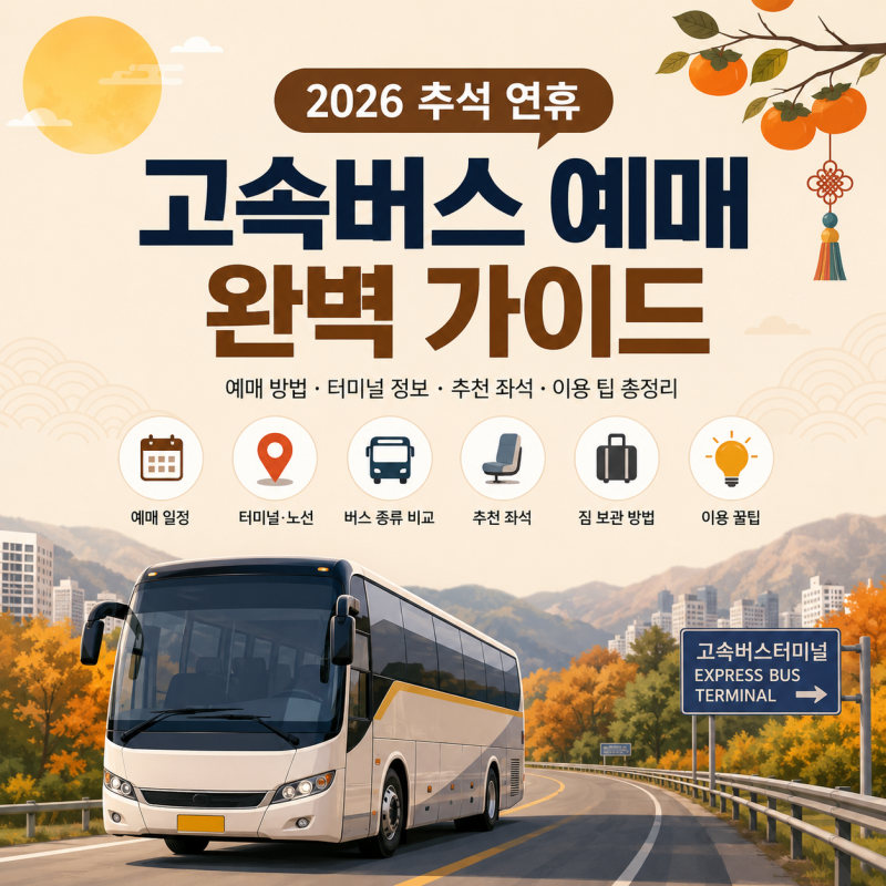 2026 추석 고속버스 이용 가이드｜예매부터 좌석 선택까지 한눈에