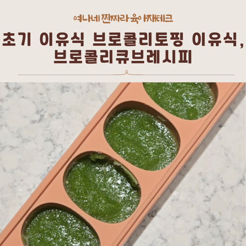 초기 이유식 브로콜리토핑 이유식, 브로콜리큐브레시피