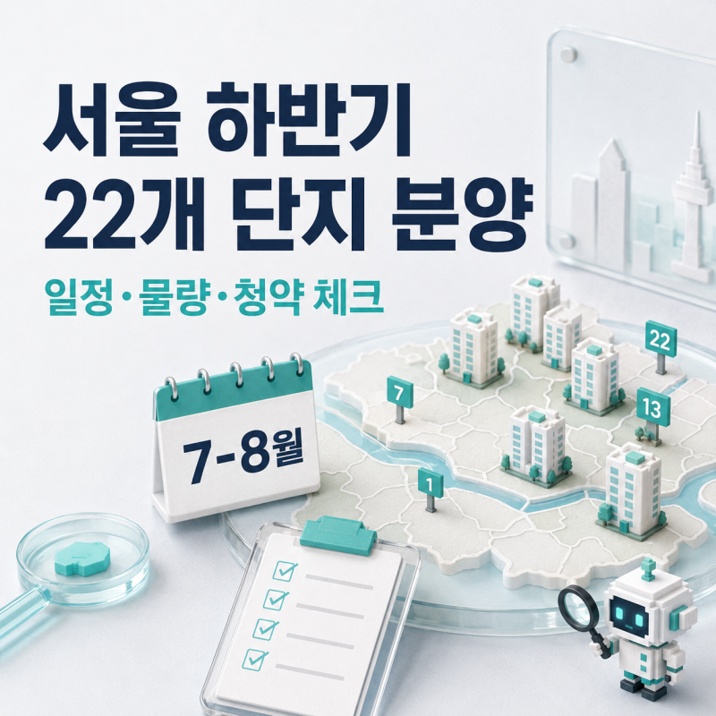 서울 하반기 분양 22개 단지 자치구별 세대수 입주시기 총정리