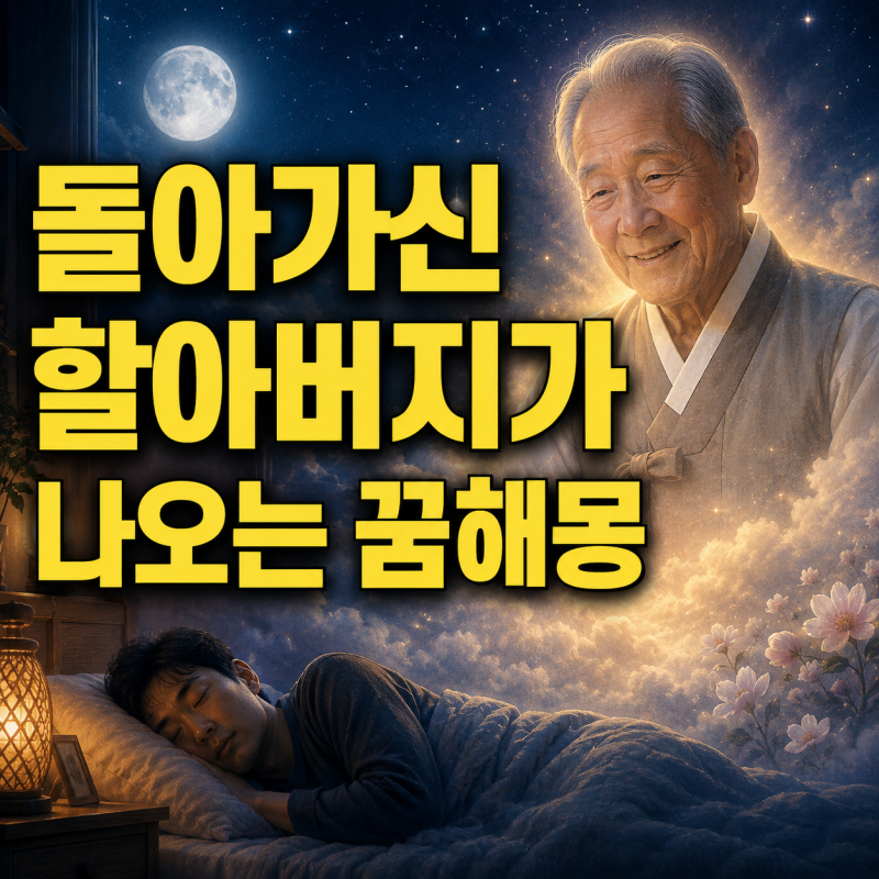 돌아가신 할아버지가 나오는 꿈해몽, 사례별로 정리해드립니다.