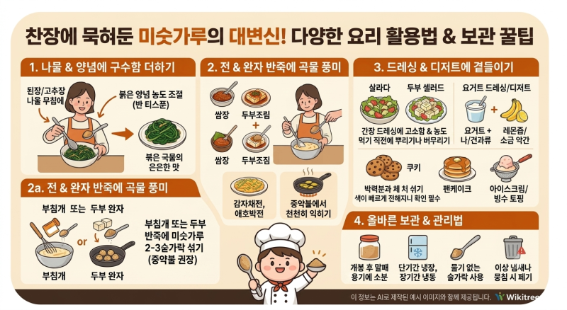 미숫가루를 음료 외 다양한 요리에 활용하는 방법과 올바른 보관법