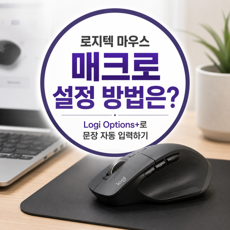 로지텍 마우스 Logi Options+ 설정 방법은? 버튼으로 문장 자동 입력하기