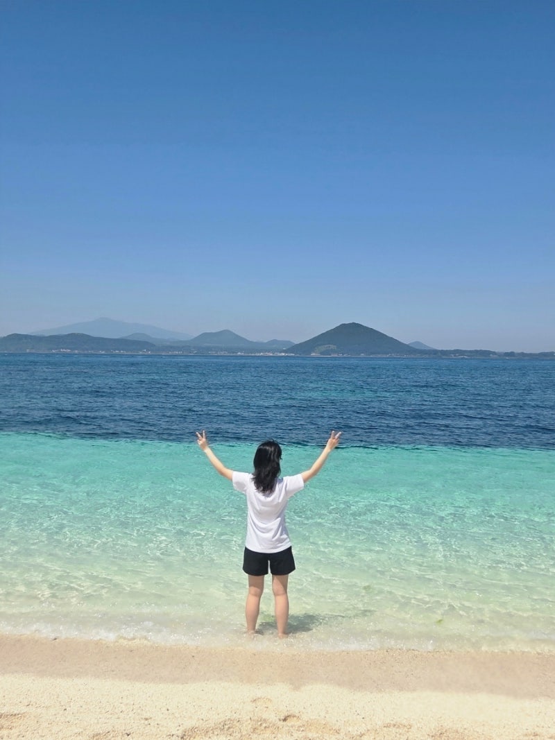 제주도 우도 렌트카 반입! 서빈백사 산호해수욕장
