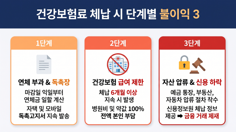 건강보험료 체납 시 발생하는 불이익과 분할 납부 신청 프로세스