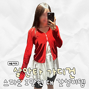 스파오 가디건 여름 골지 썸머 살안타 가디건 1만원대 갓성비템 발견