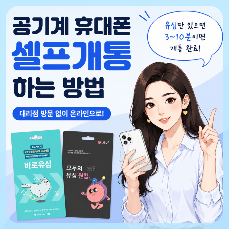 공기계 휴대폰 개통 방법, 대리점 방문 없이 진행하는 순서