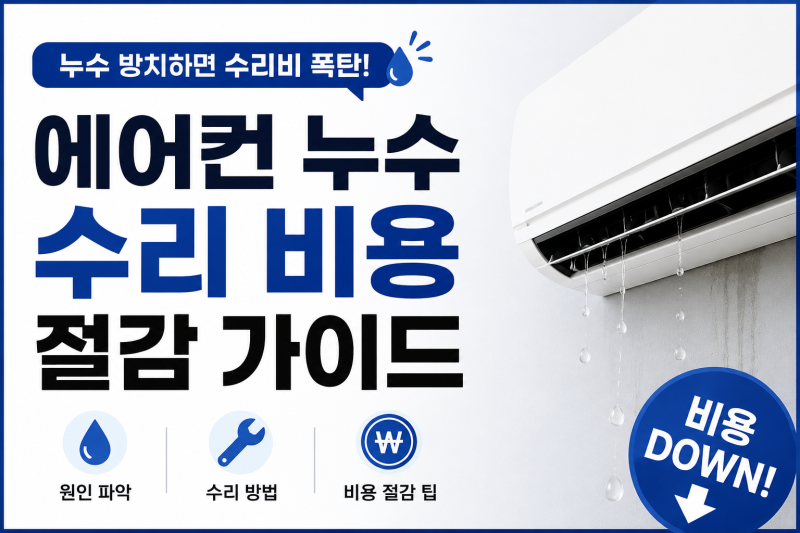 에어컨 누수 수리 비용 절감 가이드: 실내기 물 떨어짐 원인 및 자가 조치법