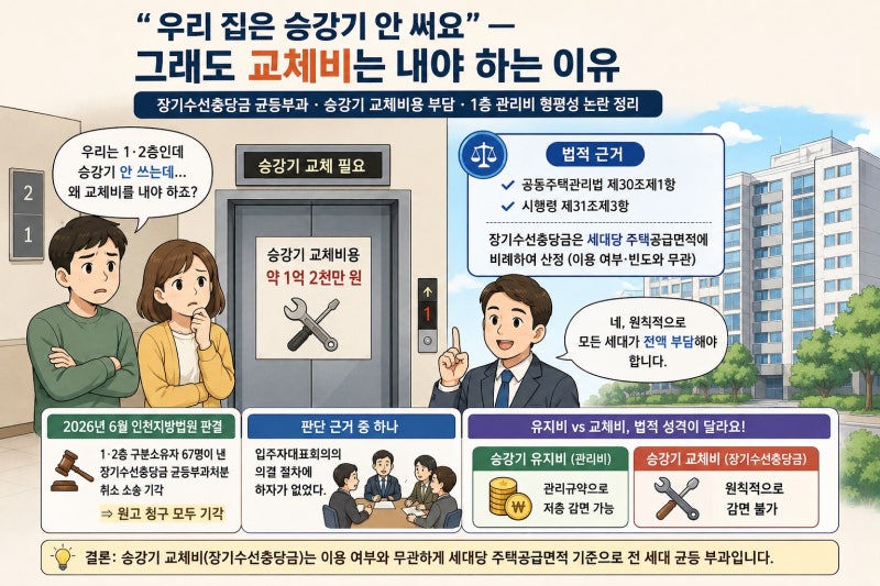 "우리 집은 승강기 안 써요" — 그래도 교체비는 내야 하는 이유
