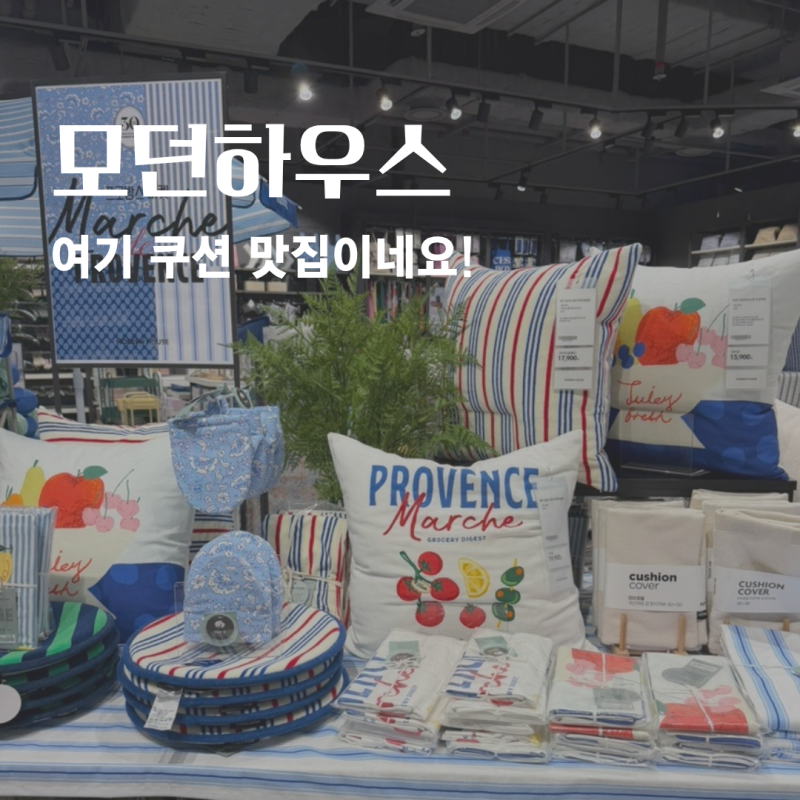 '모던하우스'에서 냉감이불과 쿠션 보고 왔어요! '예쁜 것'만 모아봤어요!