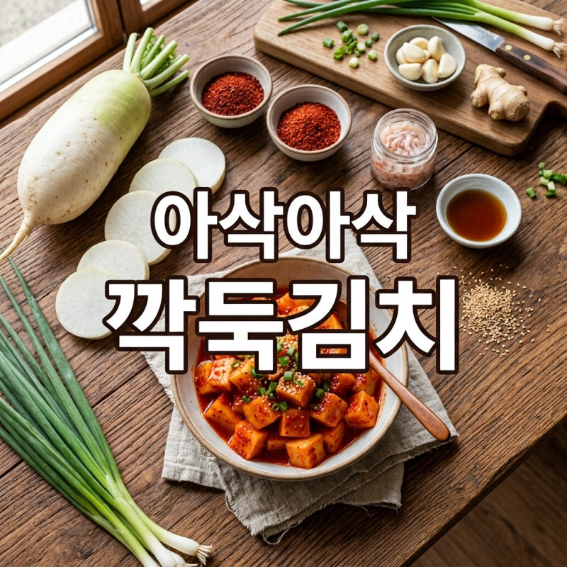 깍둑 무김치 레시피 | 아삭함이 살아있는 집밥 필수 반찬