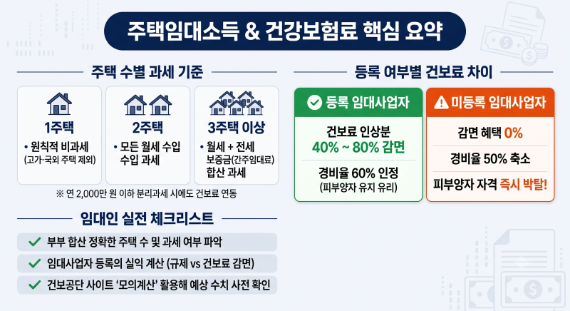 주택임대소득과 건강보험료의 관계 임대사업자가 알아야 할 감면 혜택