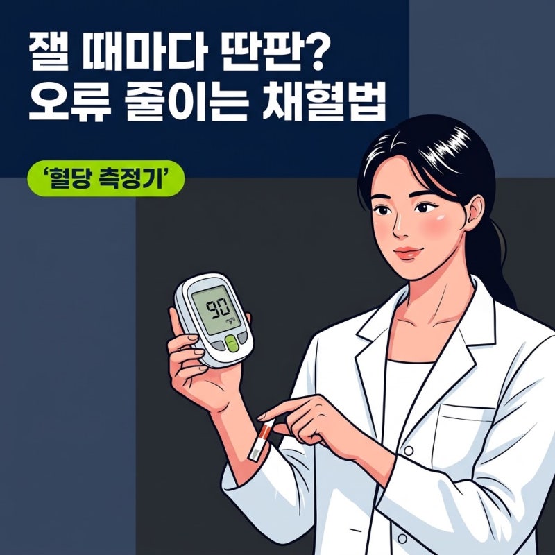 혈당측정기 수치 오류? 오차 줄이는 정확한 채혈 방법과 기준