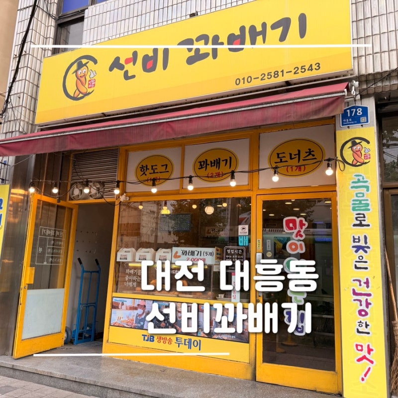 대전 한화생명 볼파크 근처 맛집 즉석 튀긴 대흥동 선비꽈배기 가성비 세트 꽈배기 간식 추....