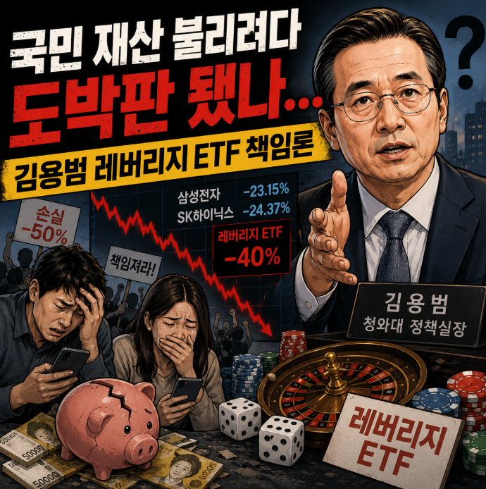 국민 재산 불리려다 도박판 됐나…<b>김용범</b> 레버리지 ETF 책임론