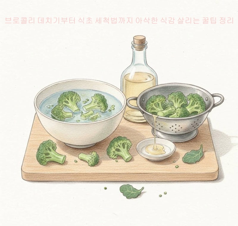 브로콜리 데치기부터 식초 세척법까지 아삭한 식감 살리는 꿀팁 정리