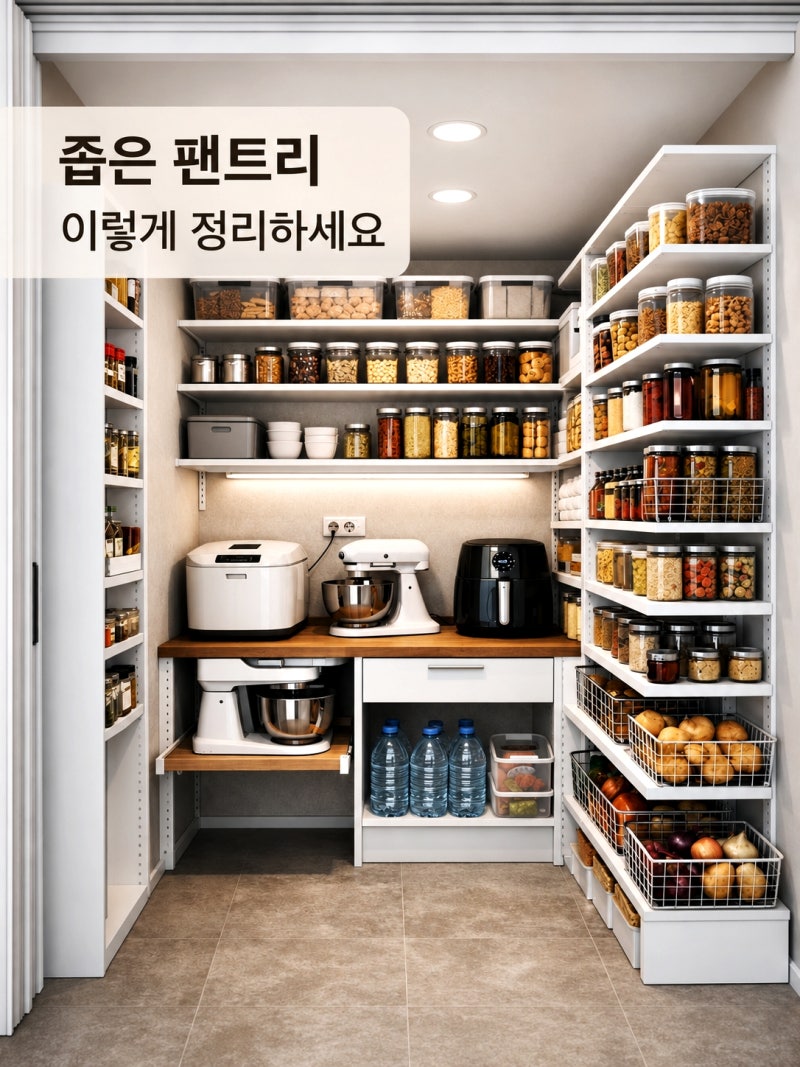 팬트리 정리수납 꿀팁, 소형아파트 주방이 달라지는 실전 노하우