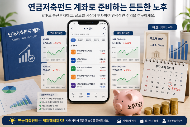 연금저축펀드 ETF 투자 방법 총정리｜초보자는 무엇부터 사야 할까?