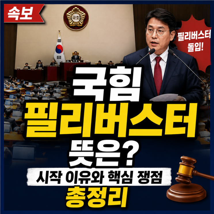 <b>국힘 필리버스터</b> 뜻은? 시작 이유와 핵심 쟁점 총정리