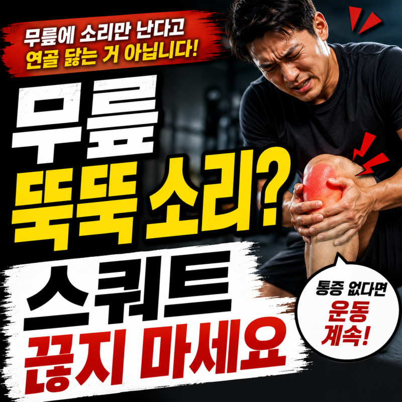 무릎 소리 무서워 스쿼트 끊었다면 손해입니다