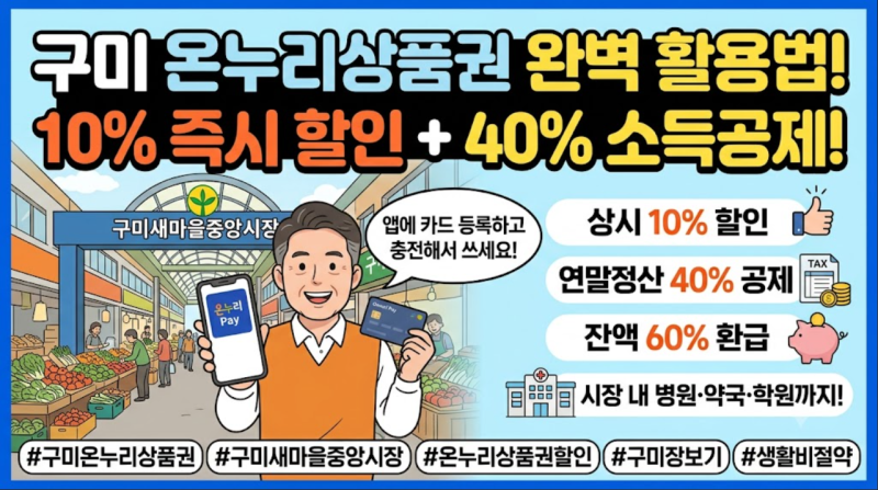 구미 온누리상품권 가맹점, 사용처, 사용방법