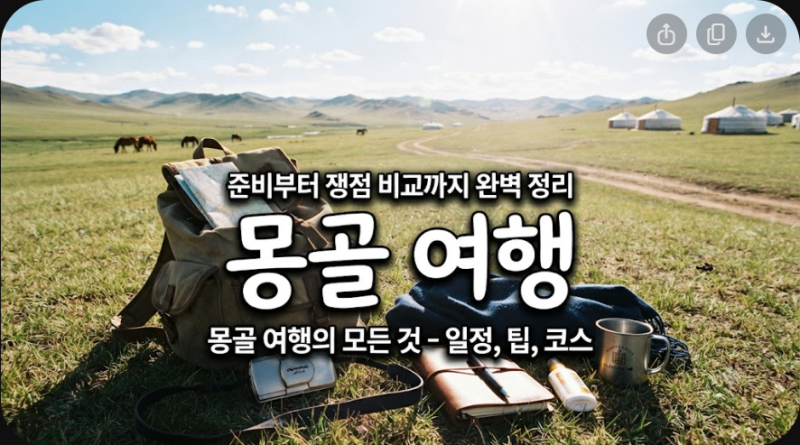몽골 여행 준비부터 쟁점 비교까지 완벽 정리
