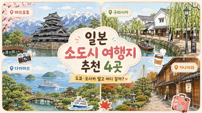 일본 소도시 여행지 추천 4곳｜도쿄·오사카 말고 어디 갈까?