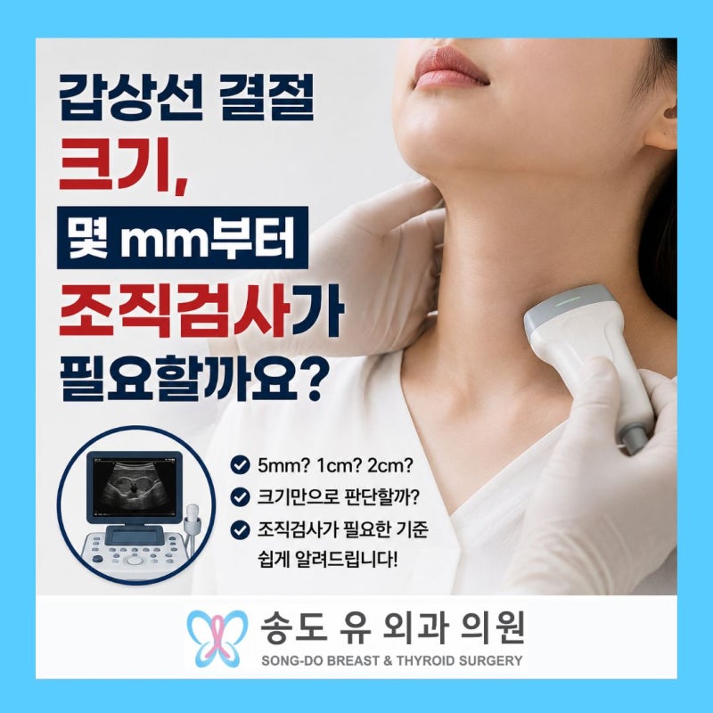갑상선 결절 크기, 몇 mm부터 조직검사가 필요할까요?