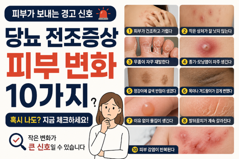 당뇨와 피부의 관계 #4 ㅣ 피부가 보내는 당뇨 위험 신호 10가지