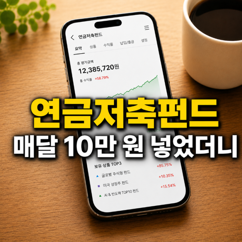 연금저축펀드 계좌에 매달 10만 원씩 6년 넣었더니 - 뜻 혜택 장점 단점 수익률