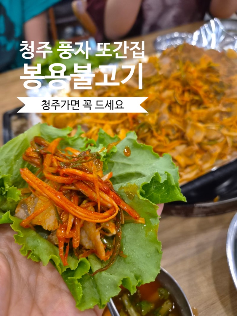 청주맛집 봉용불고기 풍자 또간집에나온 계속 생각나는 파무침불고기