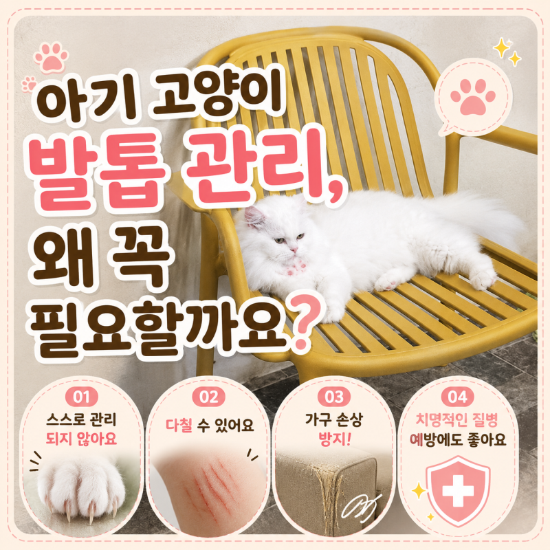아기 고양이 발톱 관리, 왜 꼭 필요할까요?