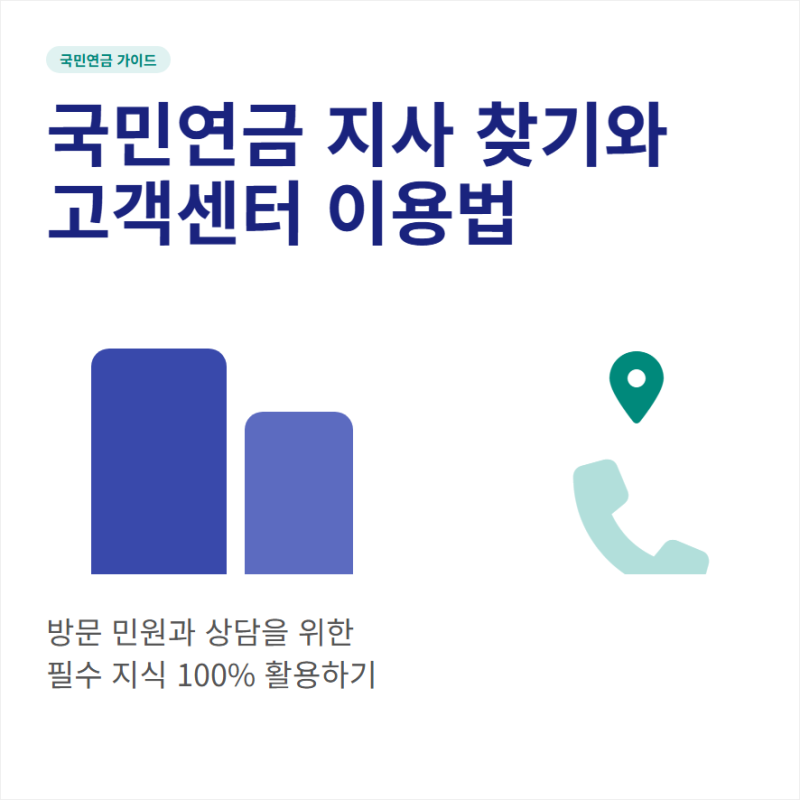 국민연금관리공단 홈페이지 지사 위치 찾기와 고객센터 전화번호