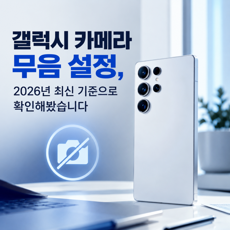 갤럭시 카메라 무음 설정, 2026년 최신 기준으로 확인해봤습니다