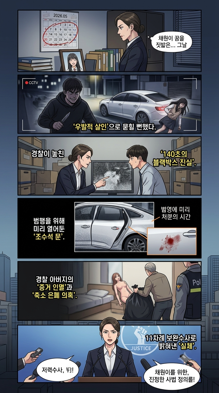 채원이 꿈 짓밟은 '140초의 진실'… 11차례 집요한 보완수사로 실체 밝힌 김진희 검사 스토리