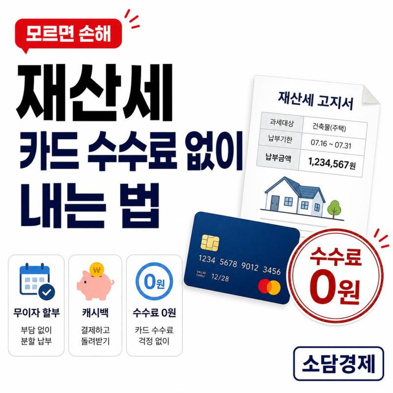 "모르면 손해" 올해 재산세, 카드 수수료 없이 내는 법