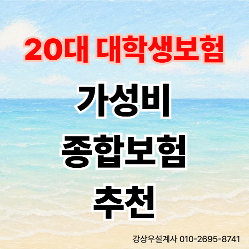 20대 대학생보험 종합보험 추천해 줄 수 있나요?